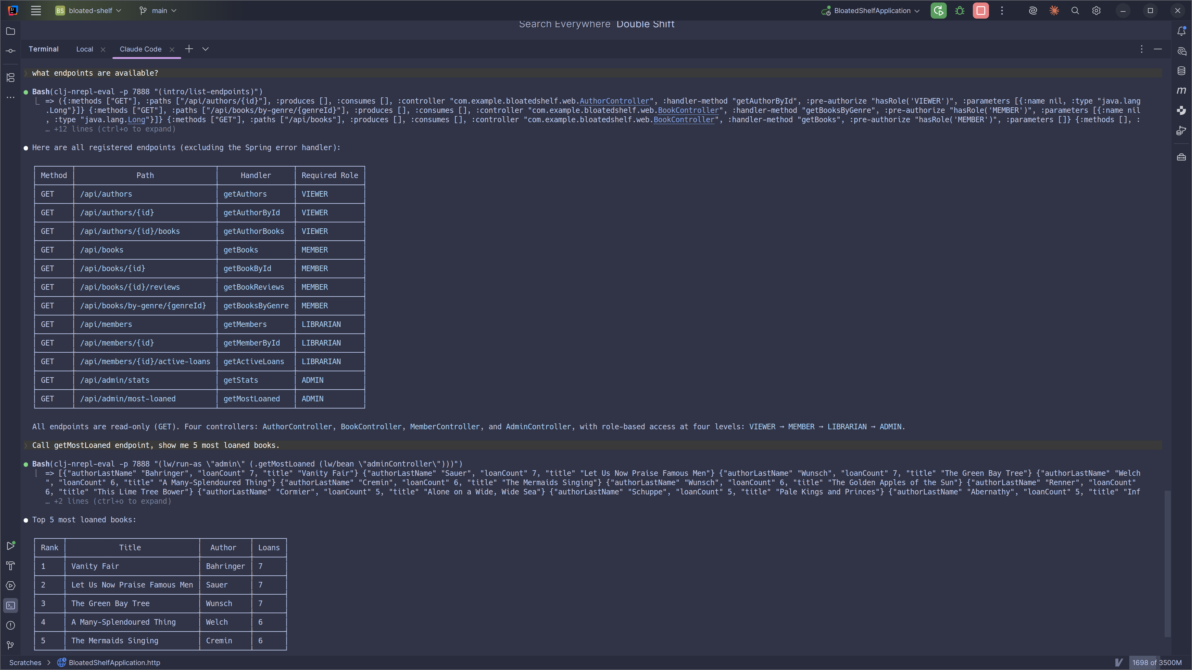 Listing endpoints