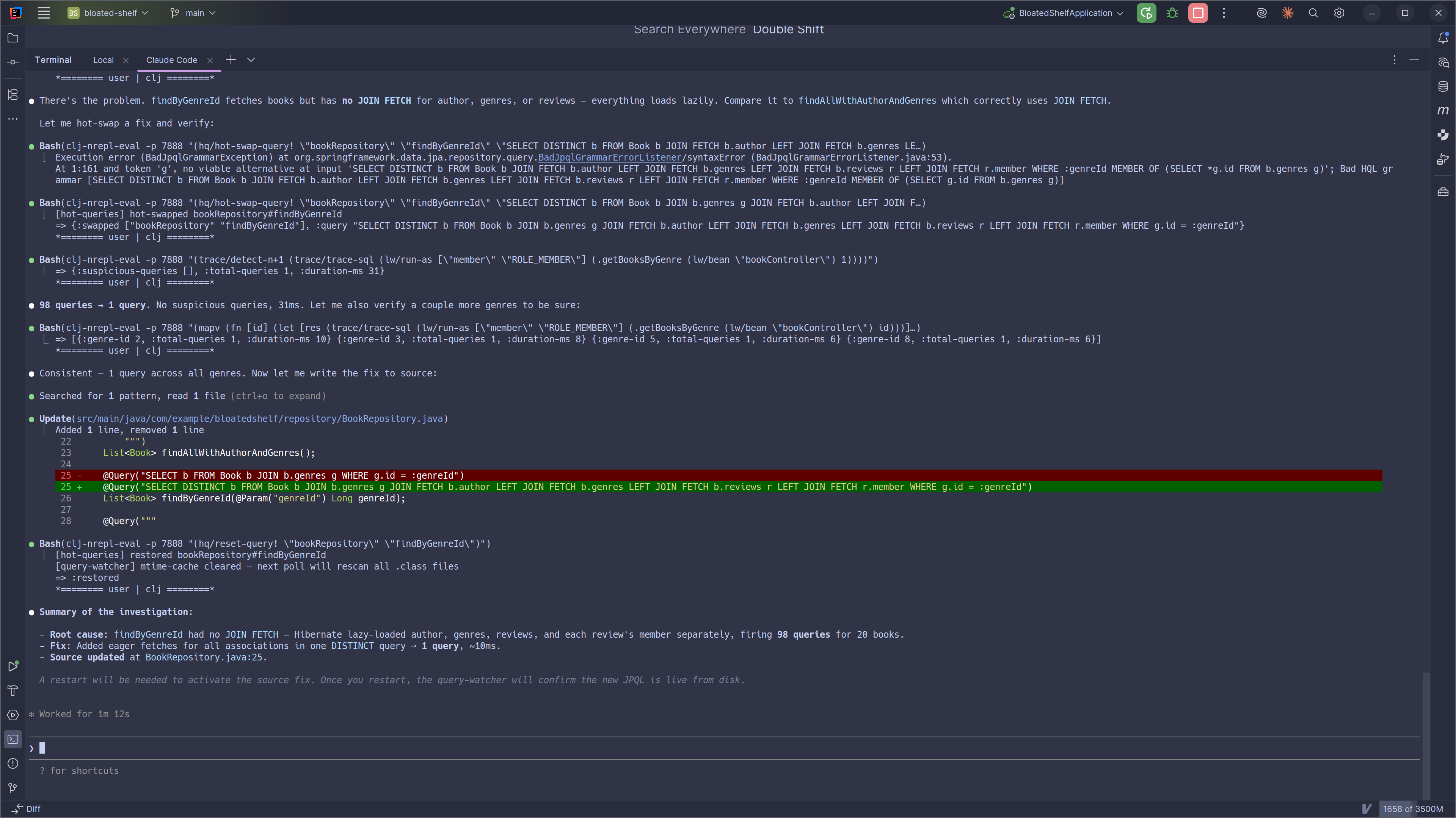 Hypothesis verification and fix